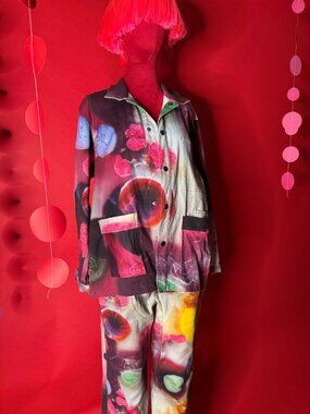 THE KIT Painted Denim Set – Organic Cotton Statement Suit (Unisex M)